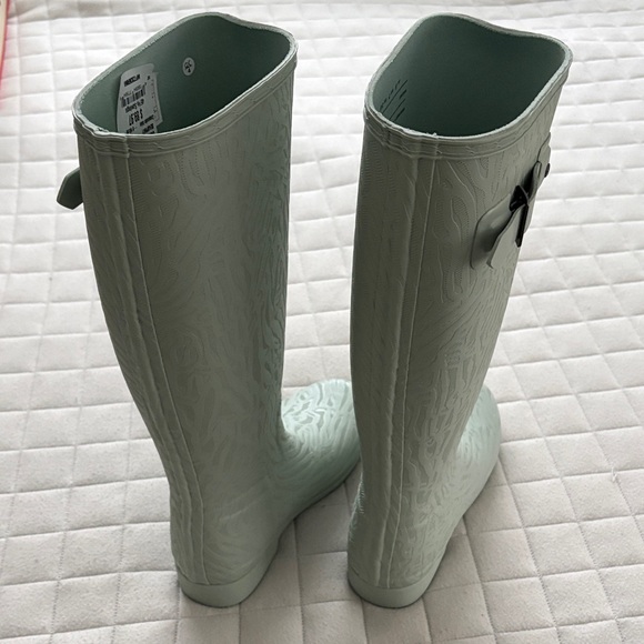 Hunter Women's Org Ref Fit Boot Seaspray/Light Green Rain Boots - Picture 4 of 8